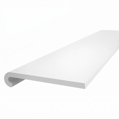 White upvc bullnose window - white,