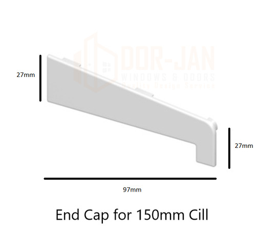 End caps cill window upvc - end,