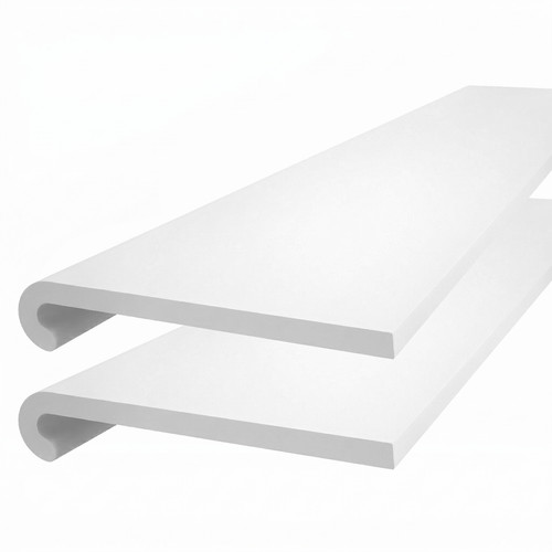 White upvc bullnose window - white,